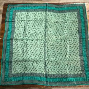 beautiful vintage Vera silk blend scarf greens
